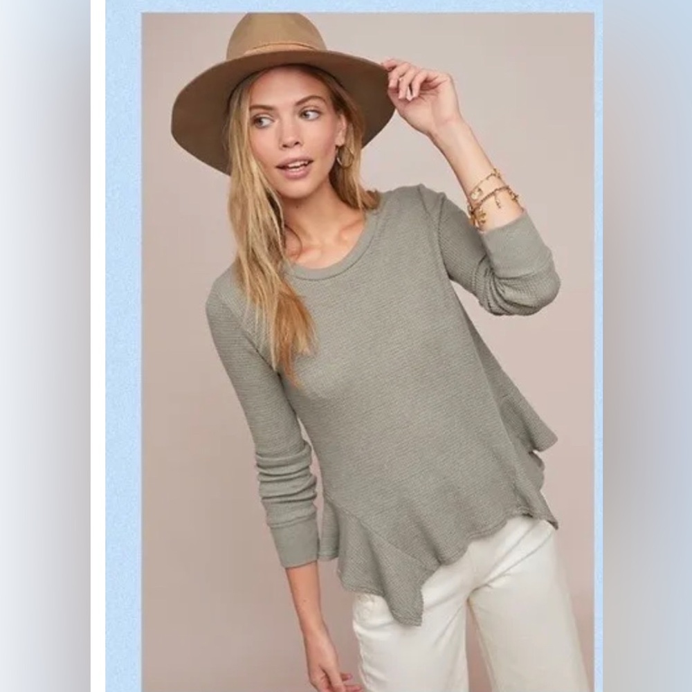 Anthropologie t.la Kenwood Waffle Knit Top